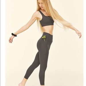 Girlfriend Collective high rise pocket leggings, size medium
